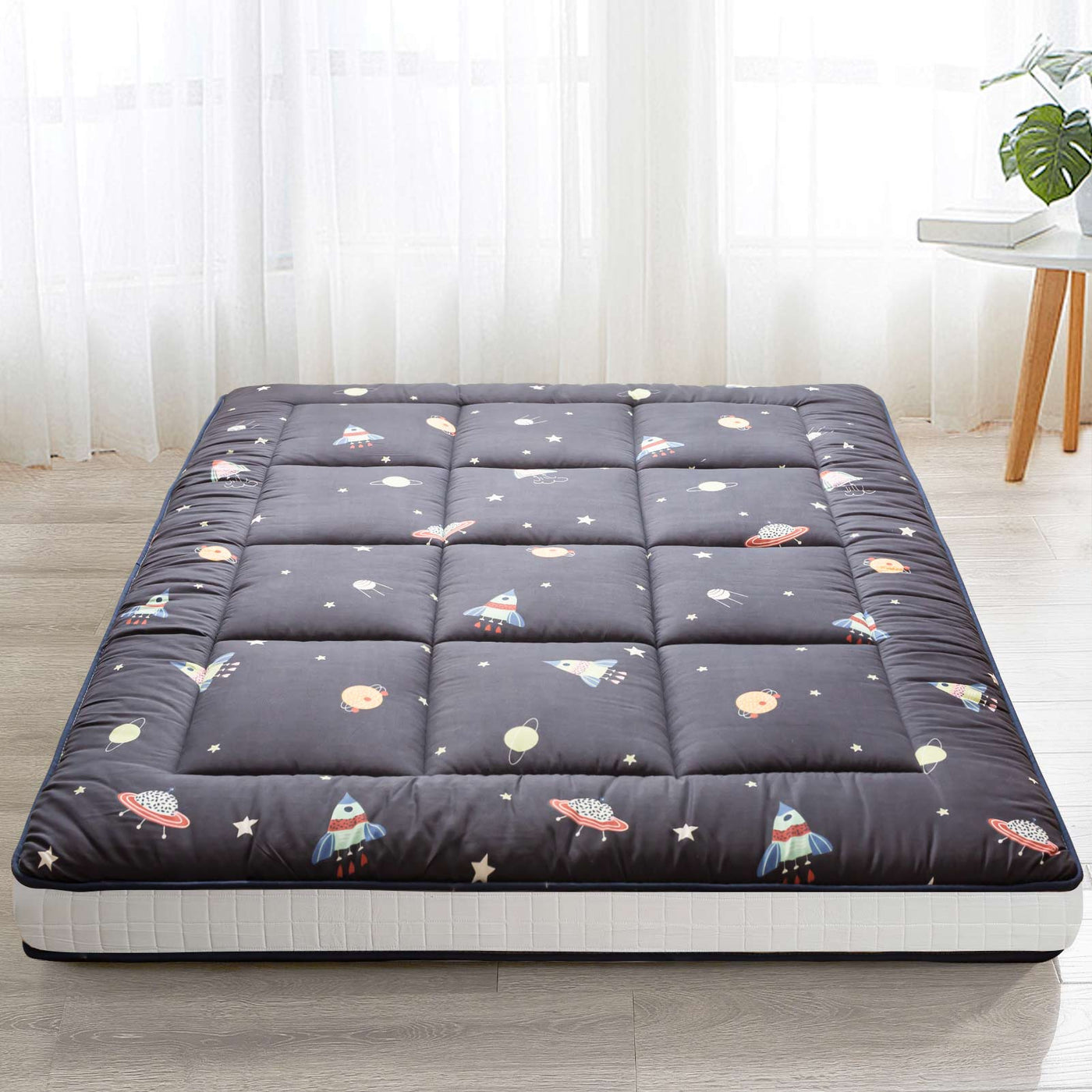 MAXYOYO Extra Thick Futon Floor Mattress, Padded Japanese Folding Roll Up Mattress Sleeping Pad