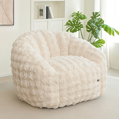 MAXYOYO Giant Bean Bag Chair for Adults, Stuffed Shell-Shaped Large Bean Bag Couch, Cozy Living Room Chair with Filler, Floor Sofa Lazy Sofa for Bedroom Living Room