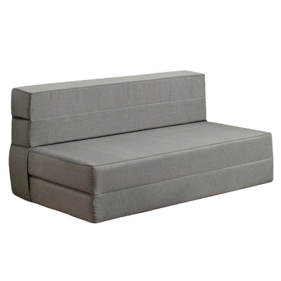 MAXYOYO 6" Floor Sofa Bed Couch Memory Foam Folding Mattress, Convertible Sleeping Mattress Guest Bed Lounger, Grey