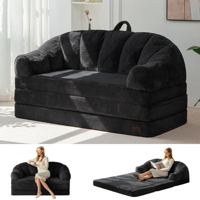 MAXYOYO Folding Sofa Bed, 2 in 1 Convertible Sofa to Lounger Comfy Lov ...