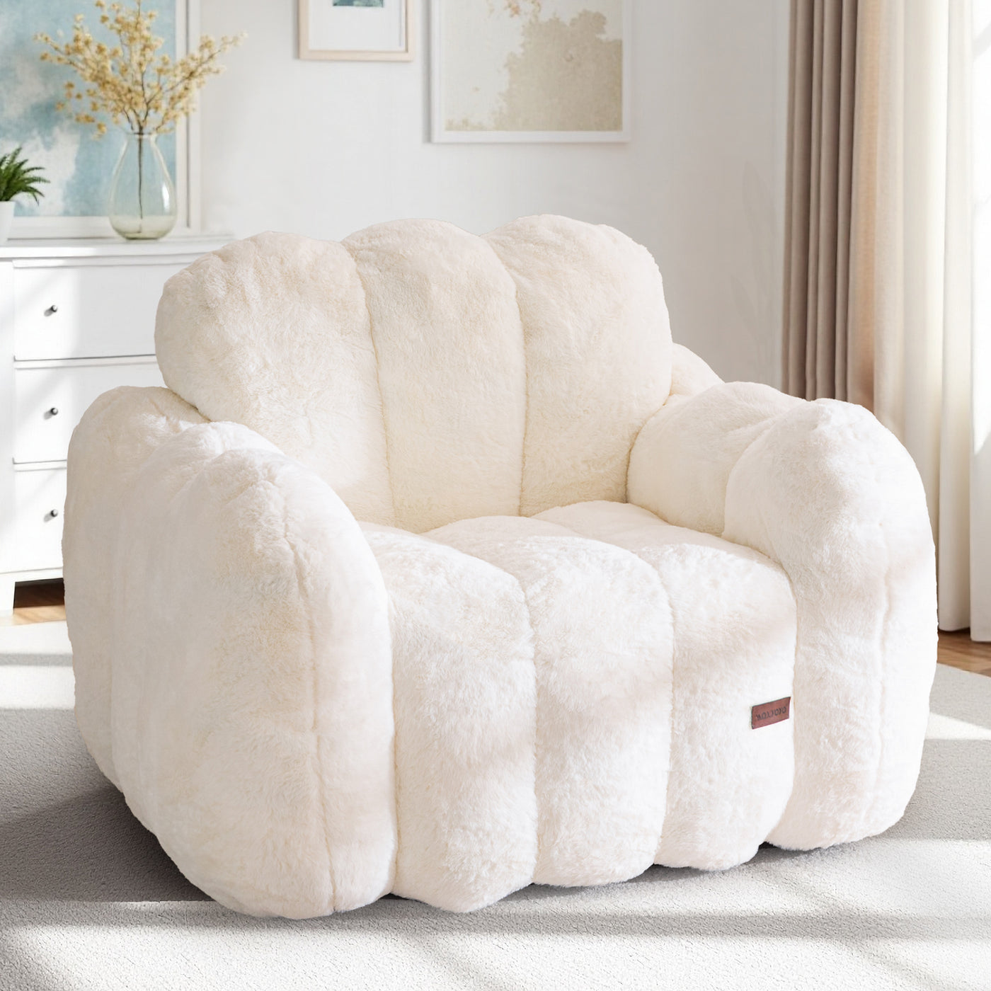 MAXYOYO Cloud Bean Bag Chair – Soft Floor Sofa for Adults, Single Floor Couch