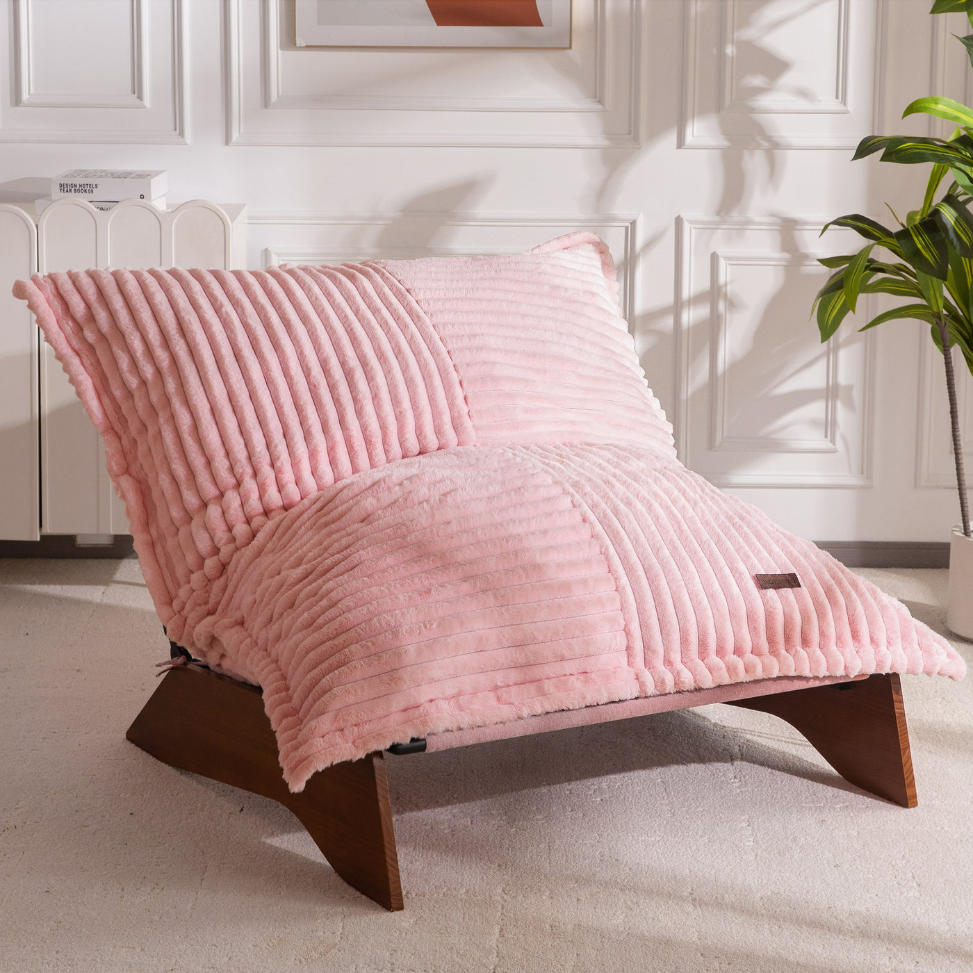 MAXYOYO Adjustable Living Room Chair, 3-Position Bean Bag Chair with Removable Cover, Upholstered Accent Chair with Frame, Soft Reclining Lounge for Bedroom, Apartment, Office