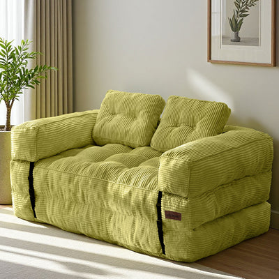 MAXYOYO Folding Sofa Bed with Armrest – 2-Seat Foldable Couch, Green