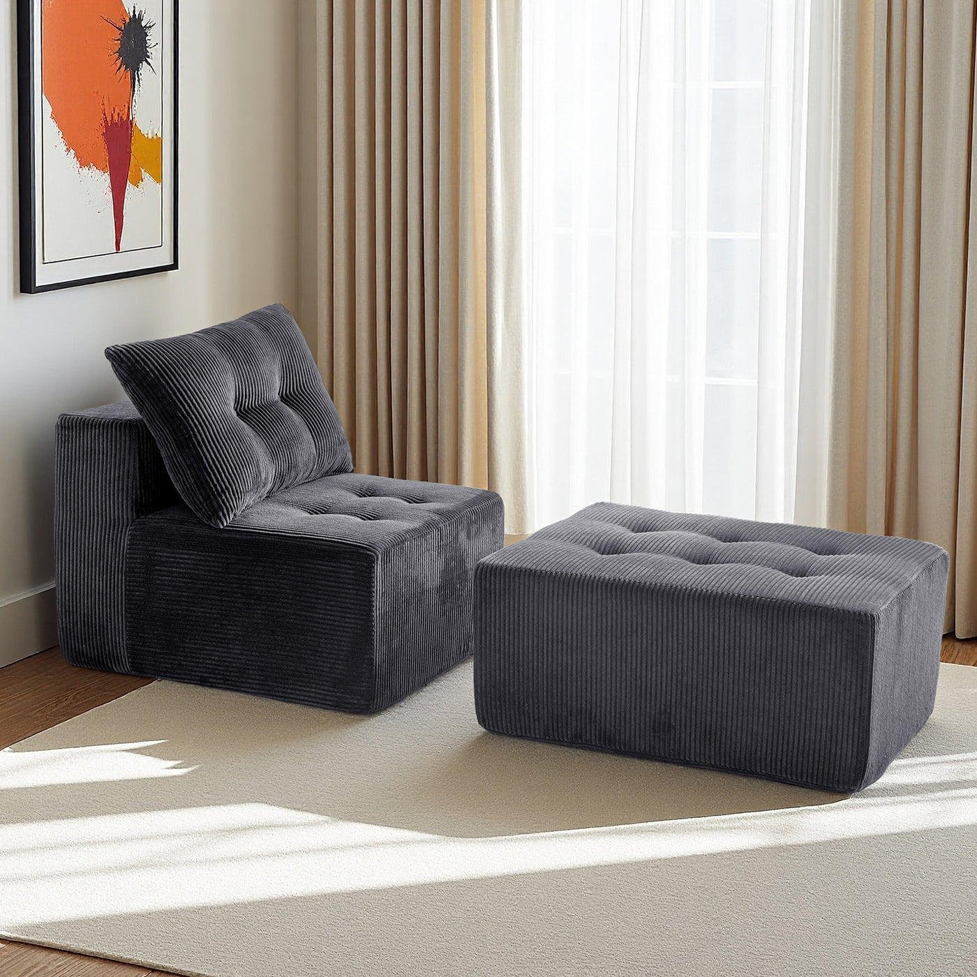 Modular Sectional Chaise Lounge #color_grey