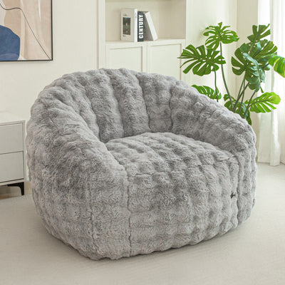 MAXYOYO Giant Bean Bag Chair for Adults, Stuffed Shell-Shaped Large Bean Bag Couch, Cozy Living Room Chair with Filler, Floor Sofa Lazy Sofa for Bedroom Living Room