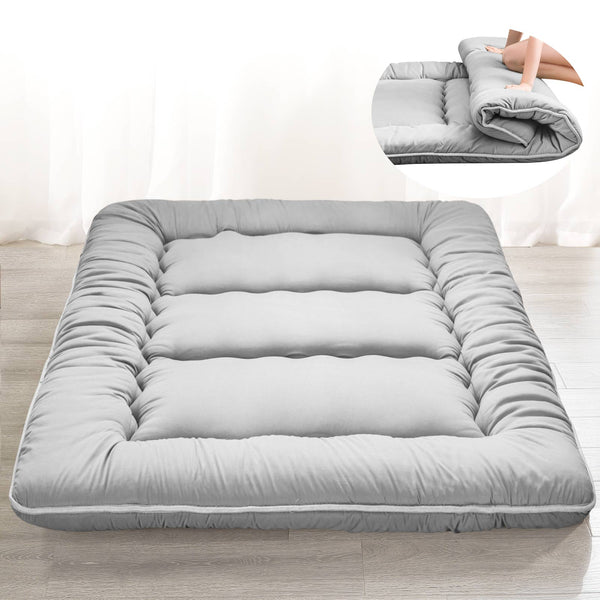 yoyo フットマフ MAXYOYO Japanese Floor Mattress Futon Mattress, Grey – Maxyoyo