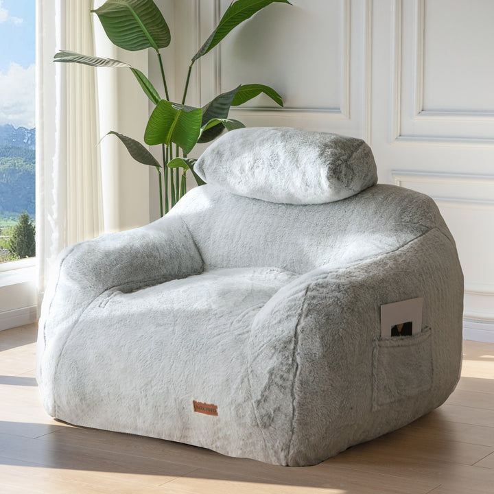 Fluffy Bean Outdoor Beanbags Kmart Faux Fur Bean Bag Chair Grey