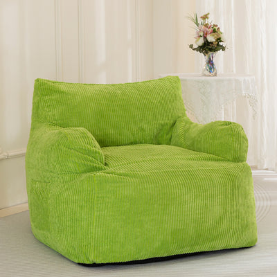 MAXYOYO Giant Bean Bag Chair, Stuffed Bean Bag Couch for Living Room, Green