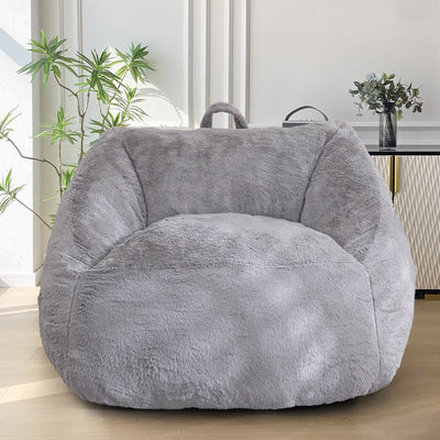 MAXYOYO Bean Bag Chairs for Adults and Kids/Teens, Floor Sofa with Handle for Gaming Reading Relaxing, Grey