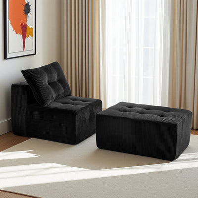 Modular Sectional Chaise Lounge #color_black