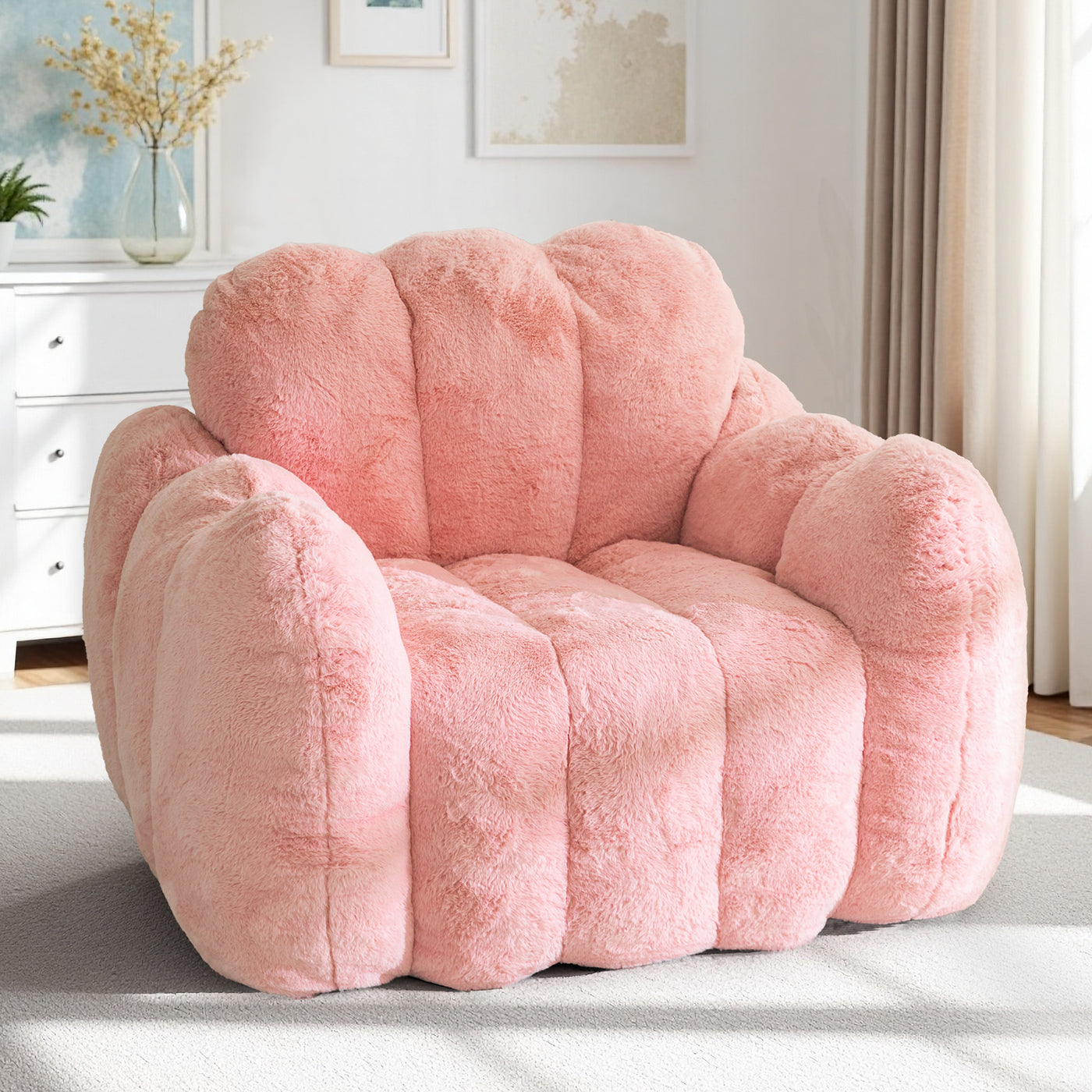 MAXYOYO Cloud Bean Bag Chair – Soft Floor Sofa for Adults, Single Floor Couch