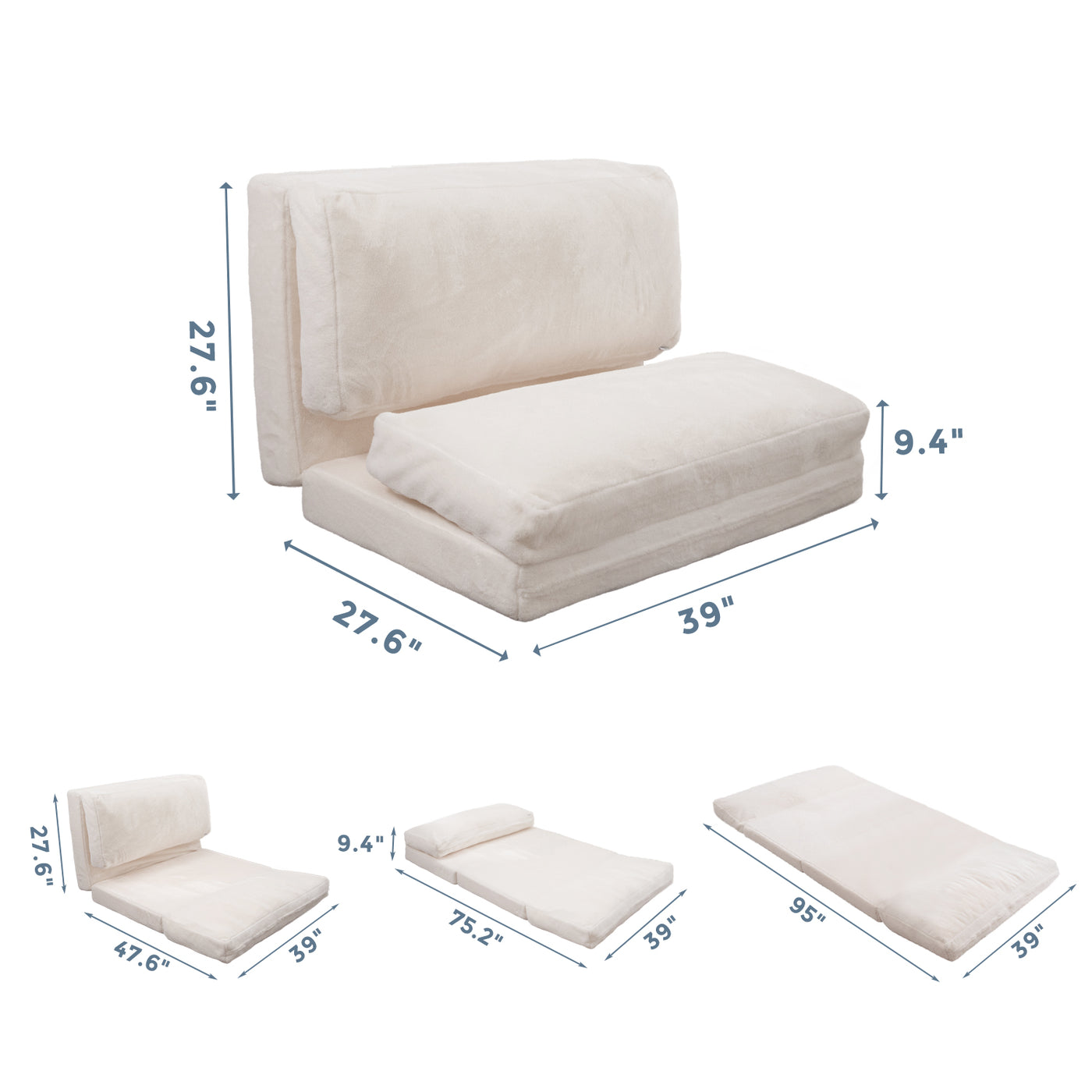 floor sofa bed#color_cream-white