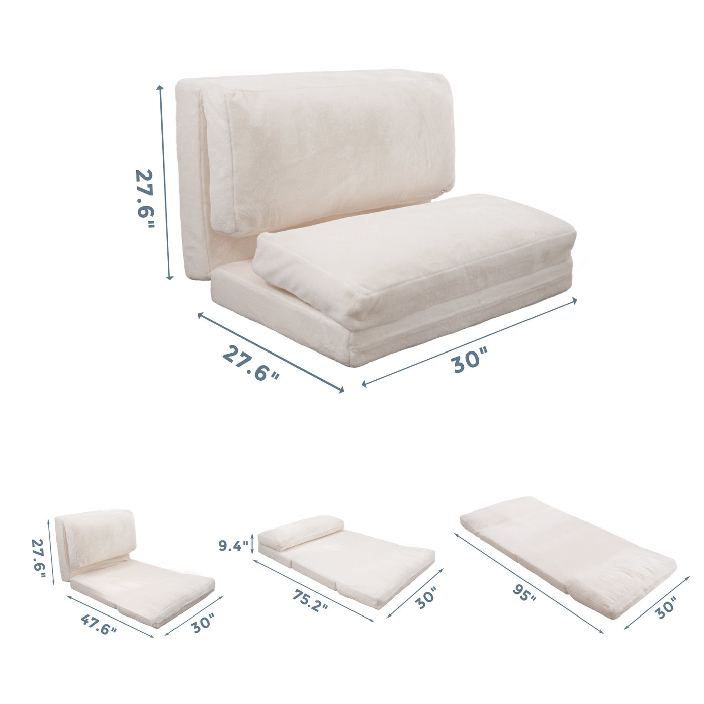 floor sofa bed#color_cream-white