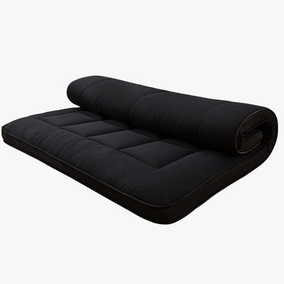 MAXYOYO Japanese Floor Mattress for Adults, 4" Thick Roll Up Floor Bed Futon Mattress Shikibuton, Black