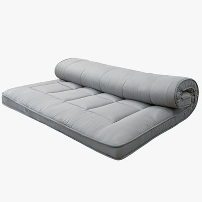 MAXYOYO Japanese Floor Mattress for Adults, 4" Thick Roll Up Floor Bed Futon Mattress Shikibuton, Grey