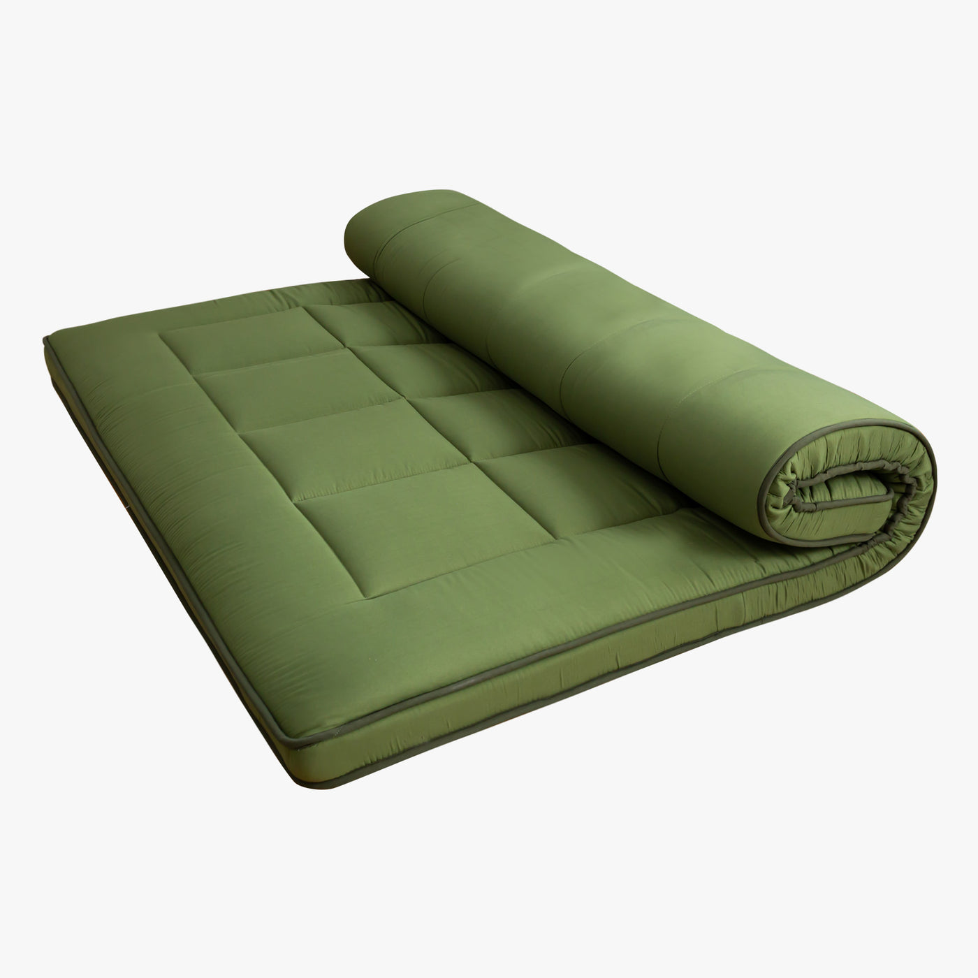 MAXYOYO Japanese Floor Mattress for Adults, 4" Thick Roll Up Floor Bed Futon Mattress Shikibuton, Green