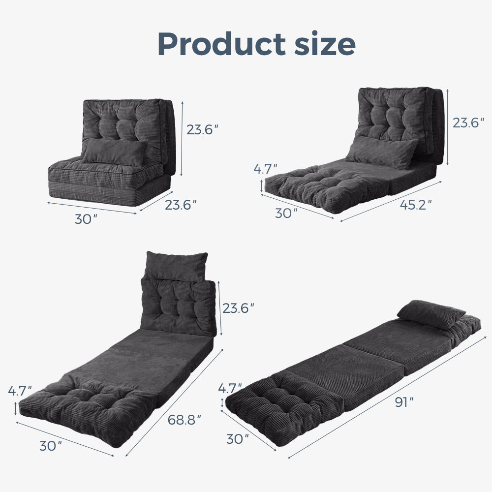 bean bag sofa bed#size_single-30x91-inch