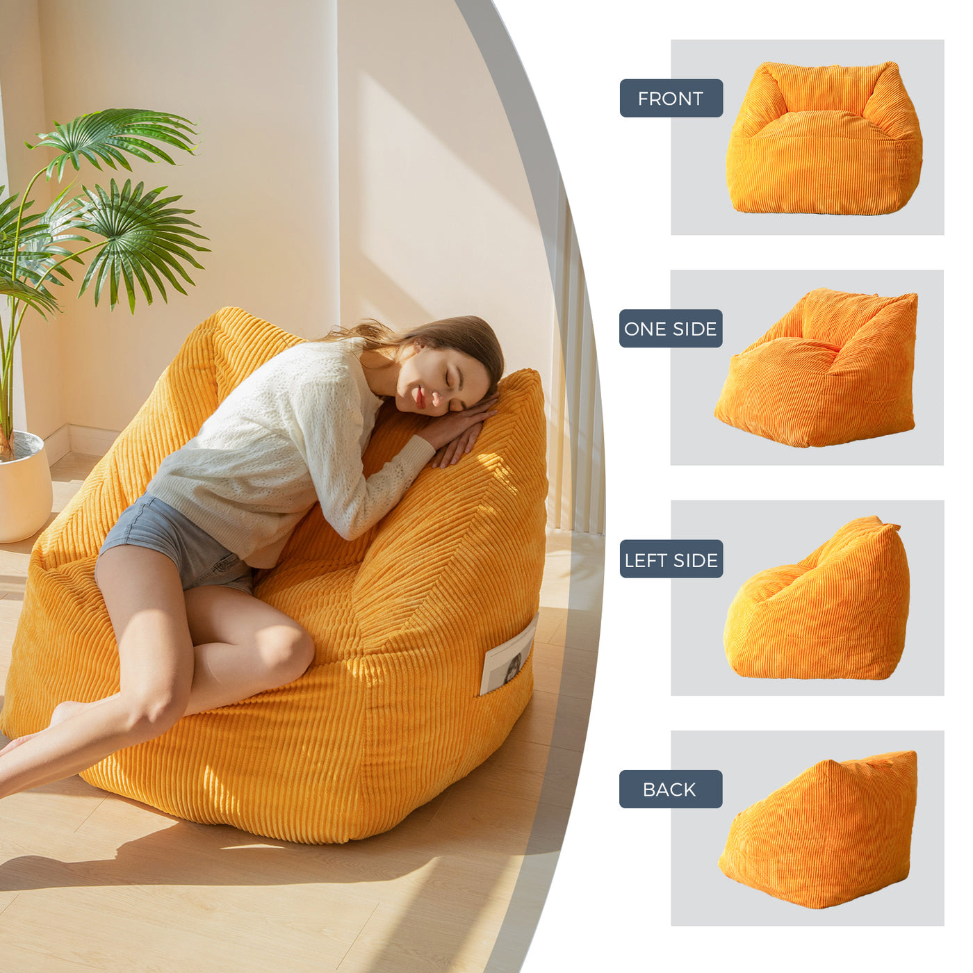 bean bag chair#color_orange