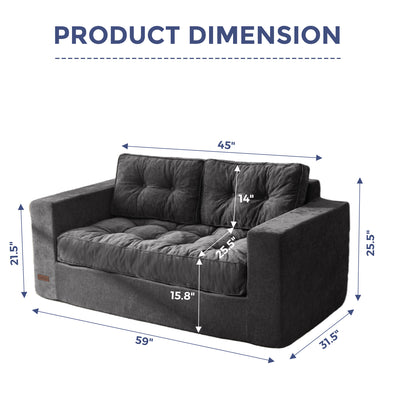 loveseat floor sofa#color_dark-grey