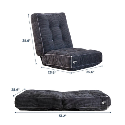 MAXYOYO Adjustable Floor Chair - Multi-Functional Chair for Gaming & Meditation, Dark Grey