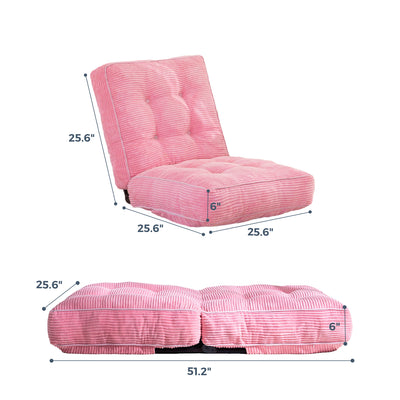 MAXYOYO Adjustable Floor Chair with Back Support, Gaming Chair Floor Meditation Chair, Pink