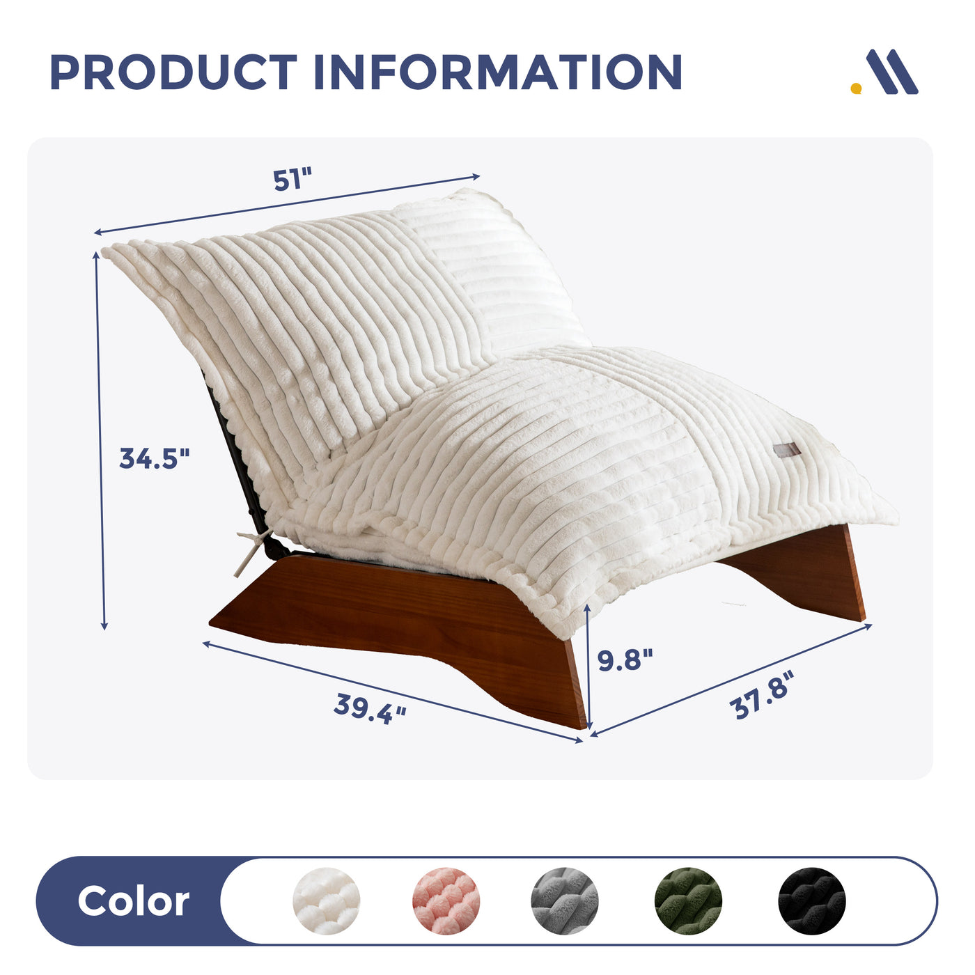 MAXYOYO Adjustable Living Room Chair, 3-Position Bean Bag Chair with Removable Cover, Upholstered Accent Chair with Frame, Soft Reclining Lounge for Bedroom, Apartment, Office