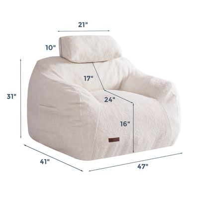bean bag chair#color_beige