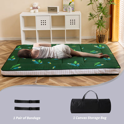 MAXYOYO Extra Thick Futon Floor Mattress, Padded Japanese Folding Roll Up Mattress Sleeping Pad, Foldable Camping Portable Mattress Shikibuton