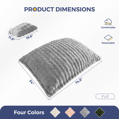 MAXYOYO Giant Bean Bag Chair with Pillow, 3 in 1 Convertible Bean Bag Chair for Adults with Removable Cover, Floor Cushion Stuffed Floor Lounger for Living Room Bedroom, Bubble