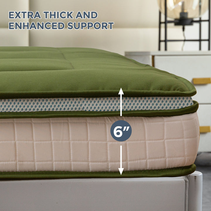 DreamLux Supreme 6 Pillow Top Futon Mattress Green Maxyoyo