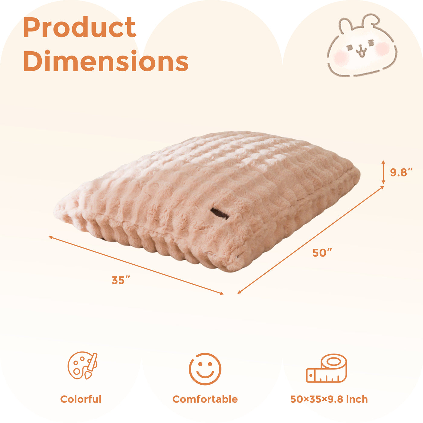 MAXYOYO 3 in 1 Kids Bean Bag Chair Bed, Child Floor Sofa for Gaming, Reading, Faux Fur Floor Mattress with High-Density Foam Filling for Living Room Bedroom