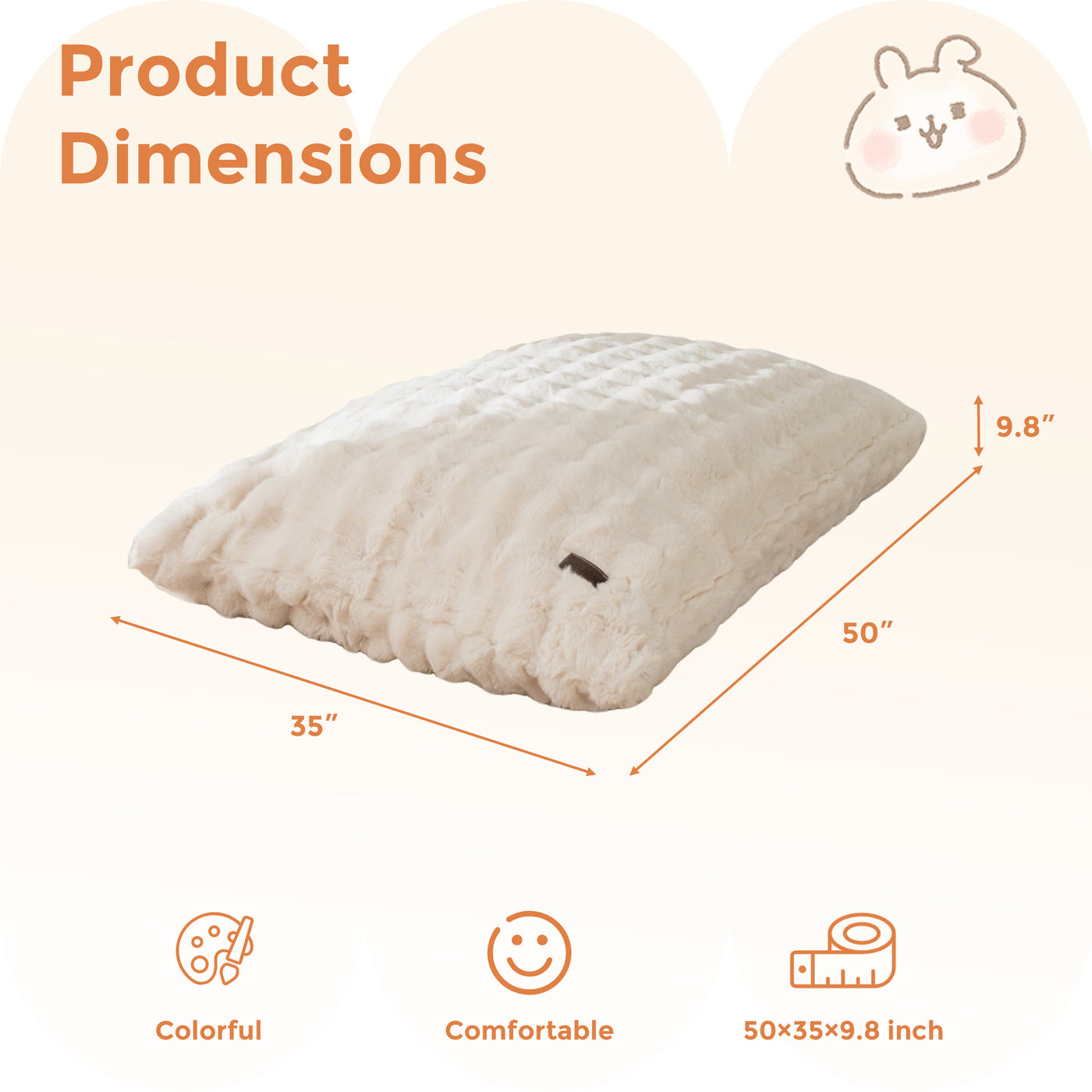 MAXYOYO 3 in 1 Kids Bean Bag Chair Bed, Child Floor Sofa for Gaming, Reading, Faux Fur Floor Mattress with High-Density Foam Filling for Living Room Bedroom