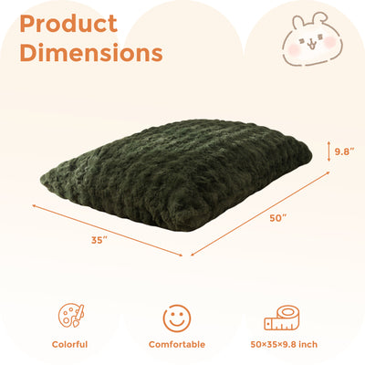 MAXYOYO 3 in 1 Kids Bean Bag Chair Bed, Child Floor Sofa for Gaming, Reading, Faux Fur Floor Mattress with High-Density Foam Filling for Living Room Bedroom