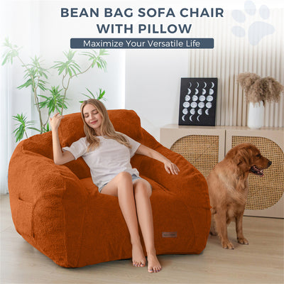 bean bag chair#color_coffee