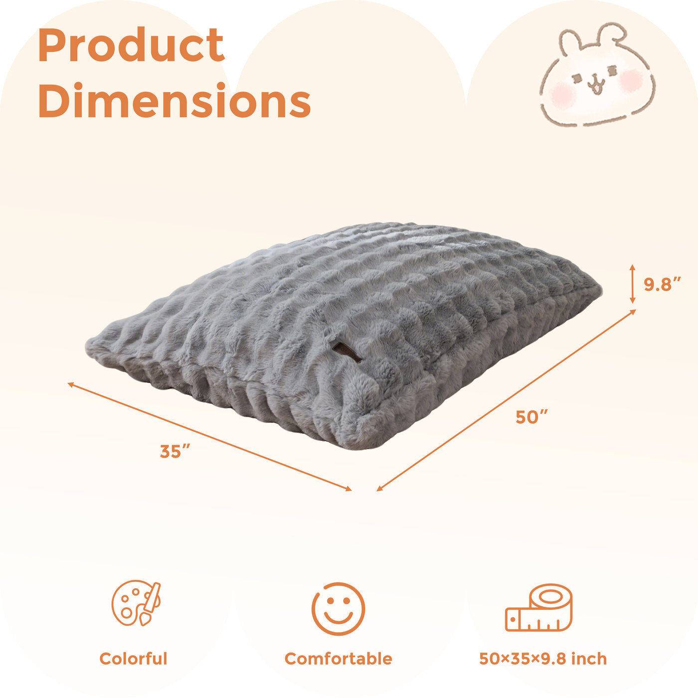 MAXYOYO 3 in 1 Kids Bean Bag Chair Bed, Child Floor Sofa for Gaming, Reading, Faux Fur Floor Mattress with High-Density Foam Filling for Living Room Bedroom