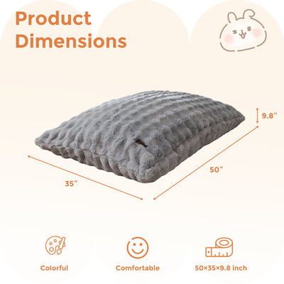 MAXYOYO 3 in 1 Kids Bean Bag Chair Bed, Child Floor Sofa for Gaming, Reading, Faux Fur Floor Mattress with High-Density Foam Filling for Living Room Bedroom