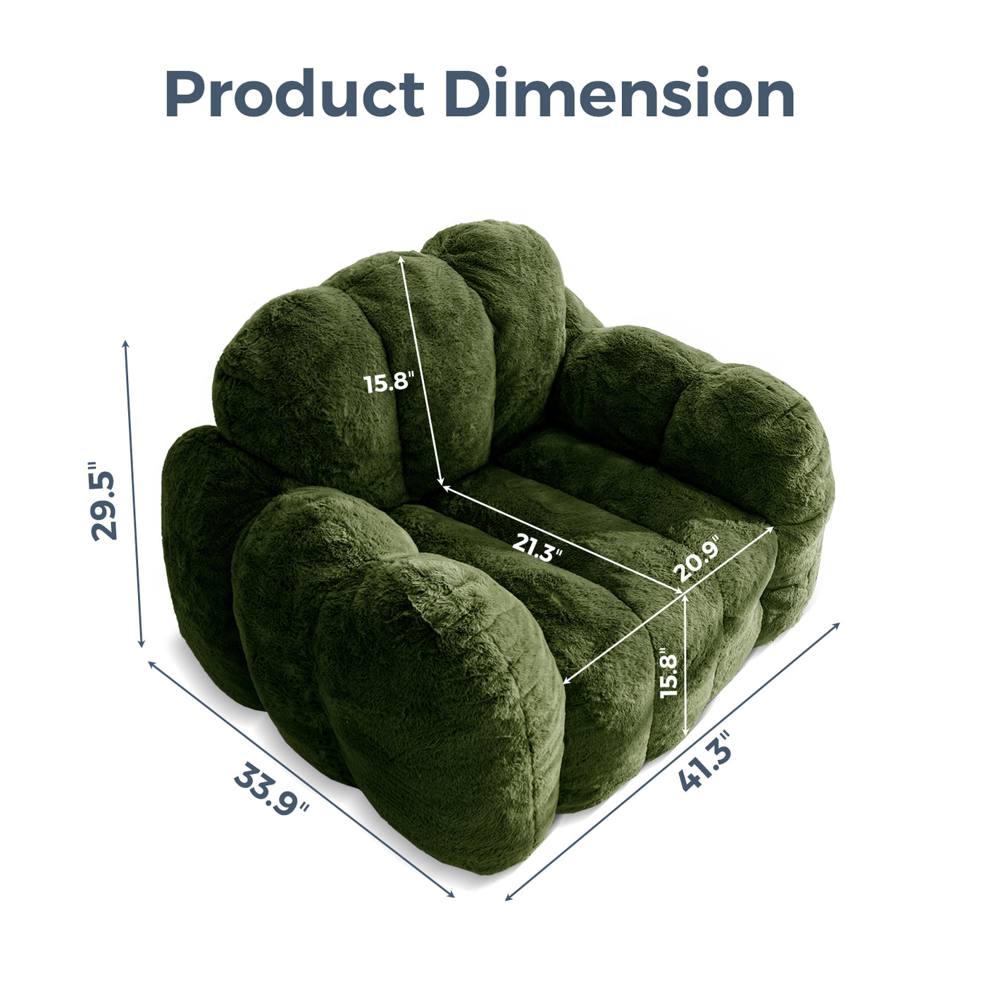 MAXYOYO Cloud Bean Bag Chair – Soft Floor Sofa for Adults, Single Floor Couch