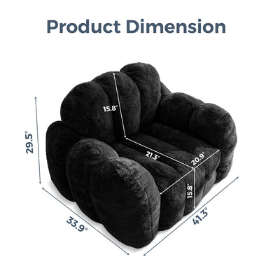 MAXYOYO Cloud Bean Bag Chair – Soft Floor Sofa for Adults, Single Floor Couch
