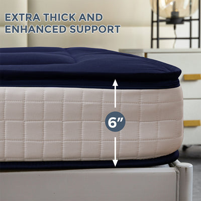 SereneComfort Premium FeatherTouch 6" Futon Mattress, Navy