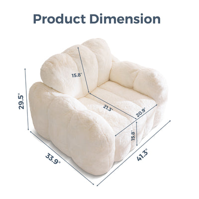 MAXYOYO Cloud Bean Bag Chair – Soft Floor Sofa for Adults, Single Floor Couch