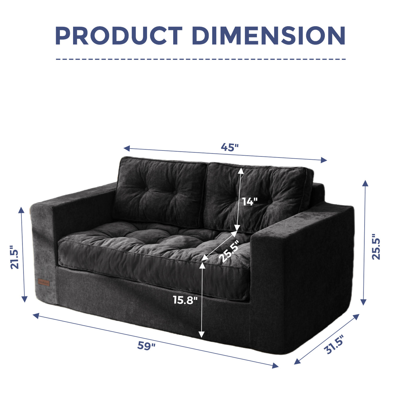 loveseat floor sofa#color_black