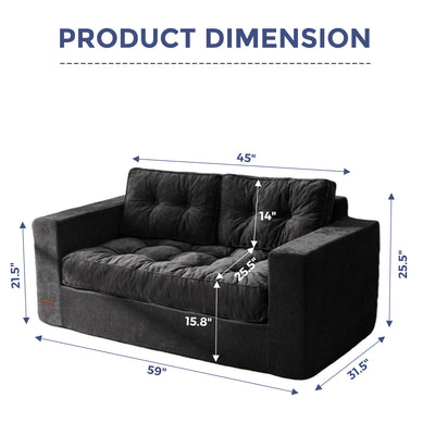 loveseat floor sofa#color_black