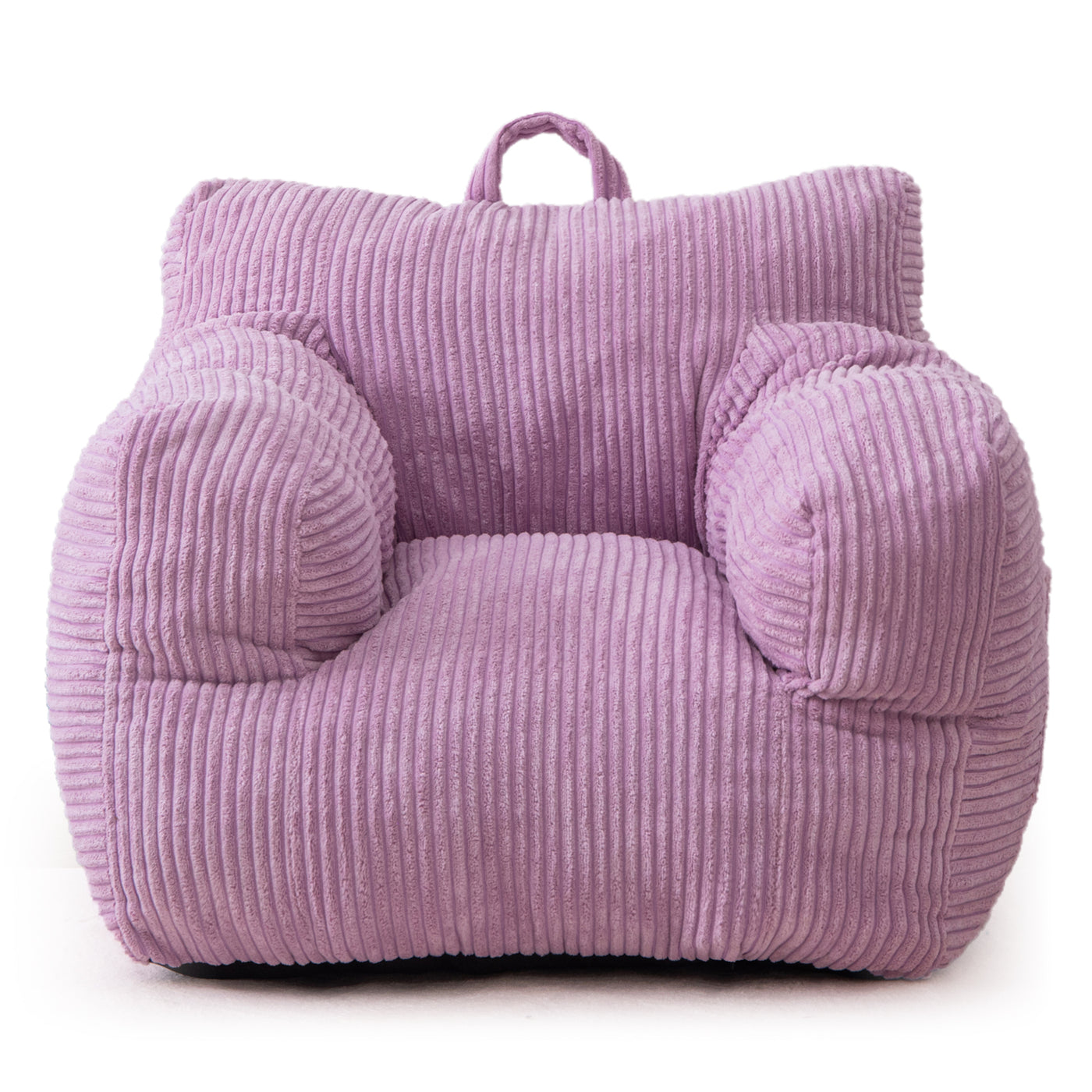 MAXYOYO Kids Bean Bag Chair, Corduroy Bean Bag Couch with Armrests for Children's Room (Purple)