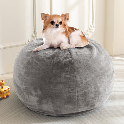 MAXYOYO 2-in-1 Kids Bean Bag with Floor Pillow Inside (Grey)