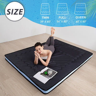 MAXYOYO Cooling Roll Up Floor Futon Mattresses, Black