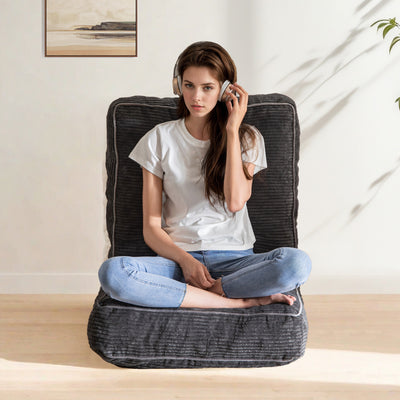 MAXYOYO Adjustable Floor Chair - Multi-Functional Chair for Gaming & Meditation, Dark Grey