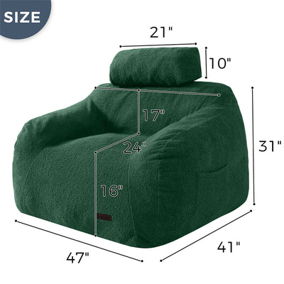 bean bag chair#color_green