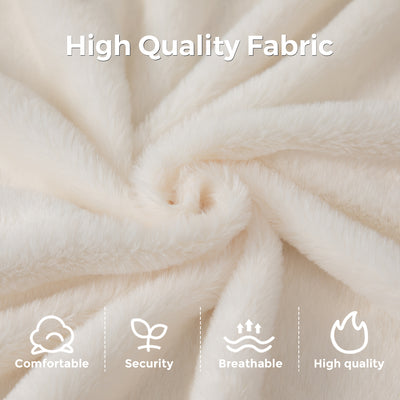 MAXYOYO Oversized Floral Bean Bag Chair – Ultra Soft Faux Fur Lounge Sofa with 3 Pillows, Beige