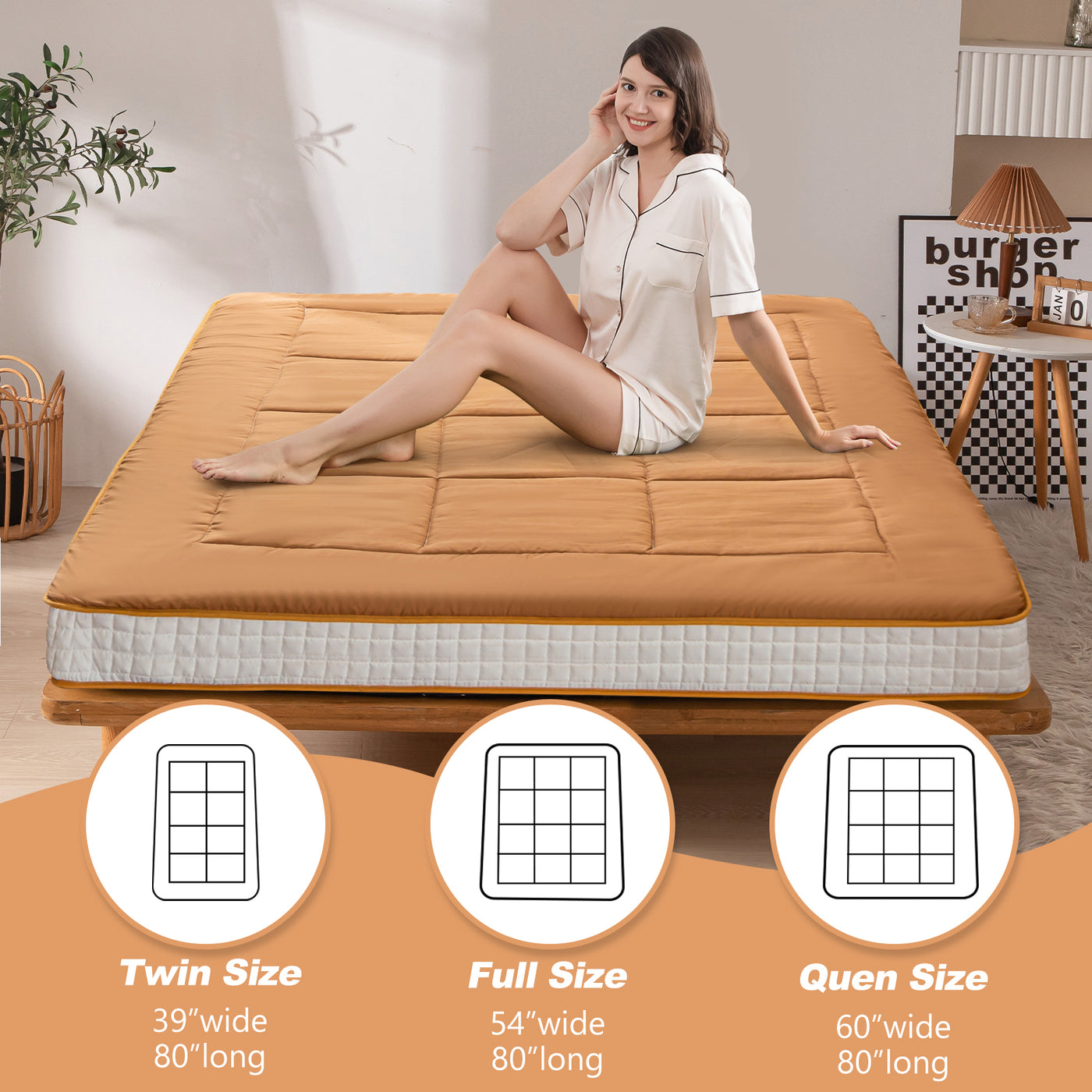 futon mattress#color_6inch-light-brown3