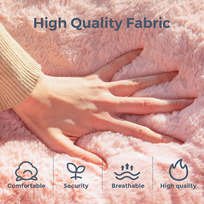 MAXYOYO Single Faux Fur Sofa Bed – Lounge & Sleeper in One, Pink